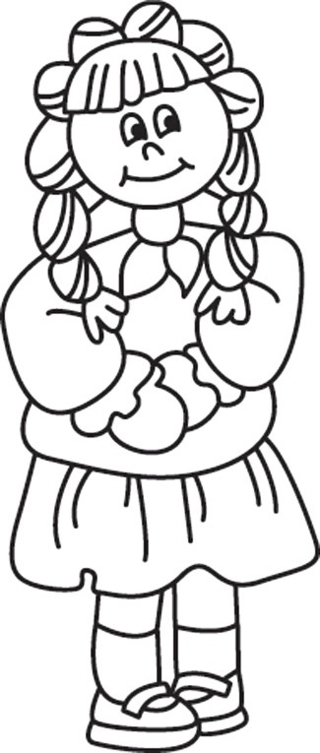 Poupée 25 - Coloriages divers - Coloriages - 10doigts.fr